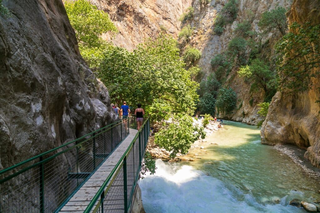 Entrance walkway at Saklıkent Gorge near Fethiye