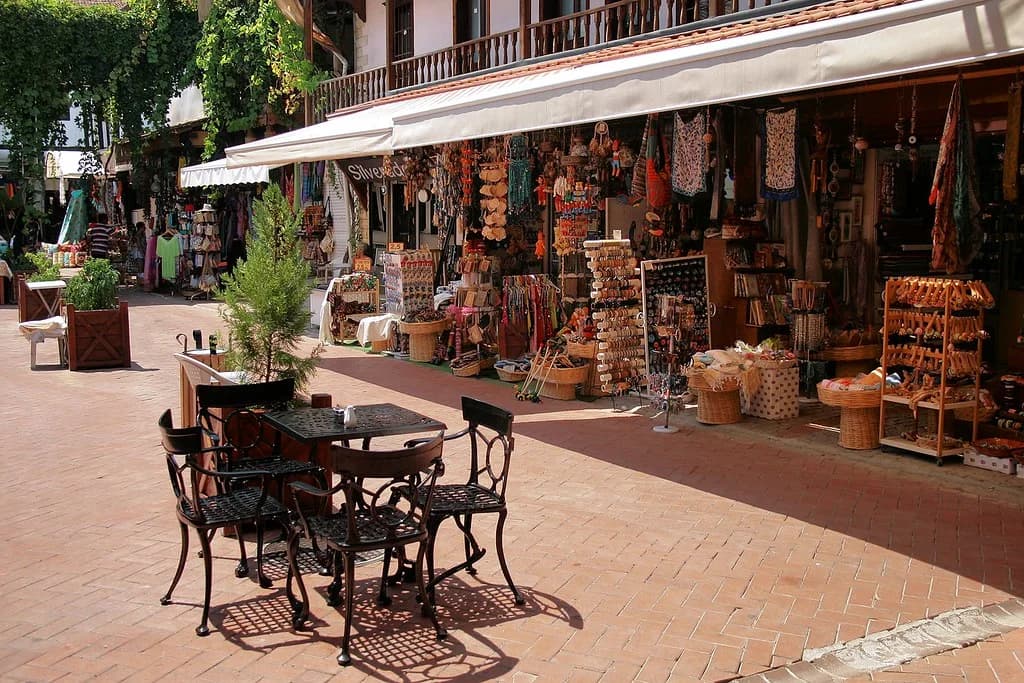 A shopping street in Paspatur Old Town, Fethiye