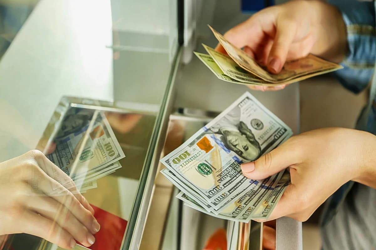 A currency exchange office in central Fethiye