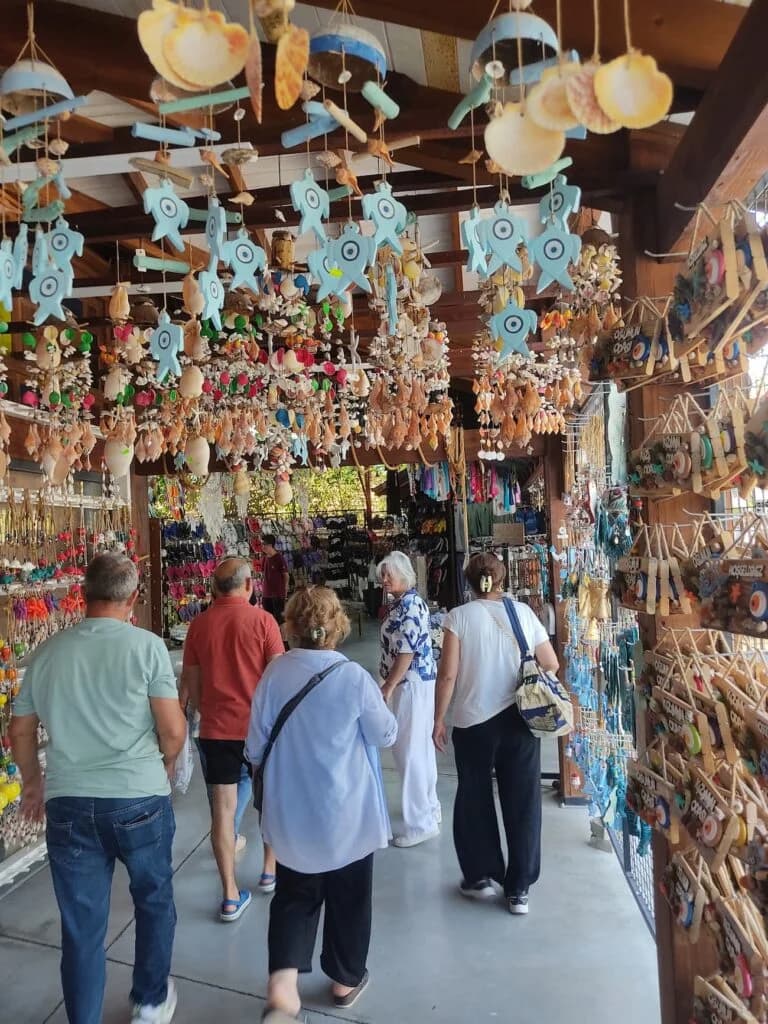 Souvenir stall near the Gizlikent Waterfall entrance