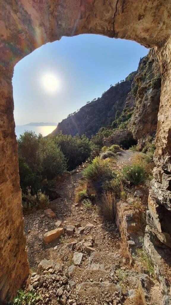 Afkule Monastery cliffside structure near Fethiye