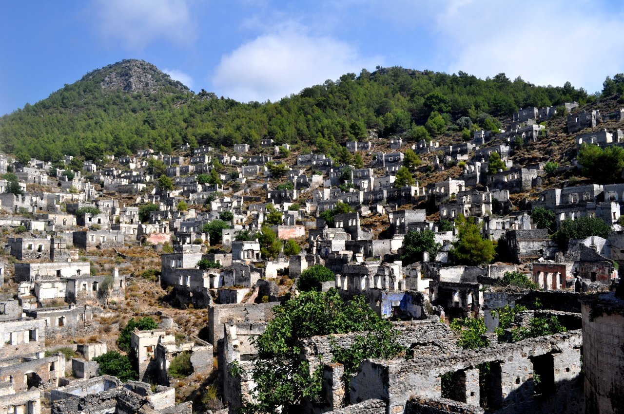Abandoned stone houses of Kayakoy Ghost Town Fethiye