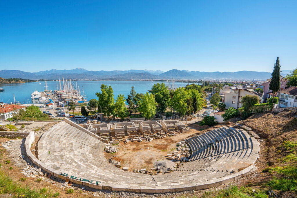 Ancient Telmessos Theatre near Fethiye Old Town and harbour