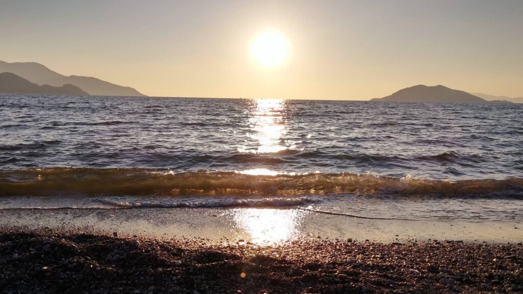 Calis Beach, Fethiye: Water, Sunset, Transport & Local Tips 3 Sunset over Fethiye Bay at Calis Beach