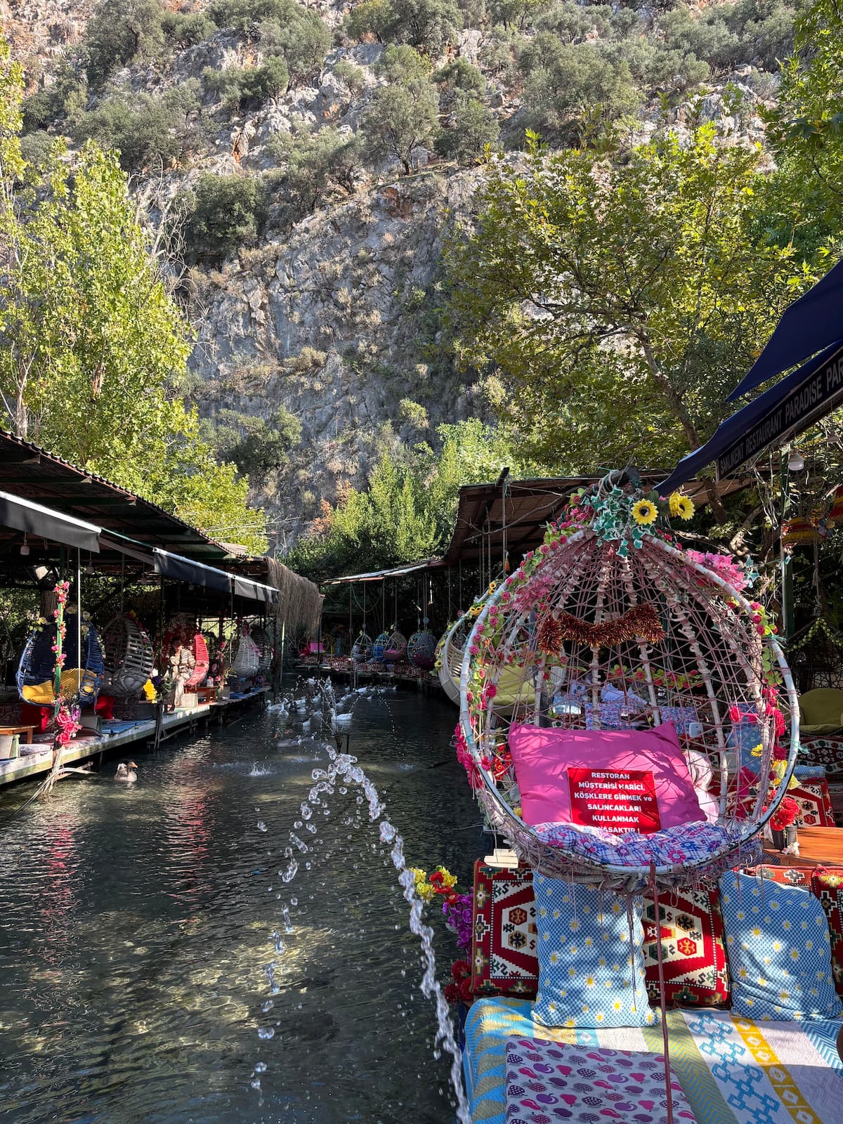 saklikent gorge riverside restaurant