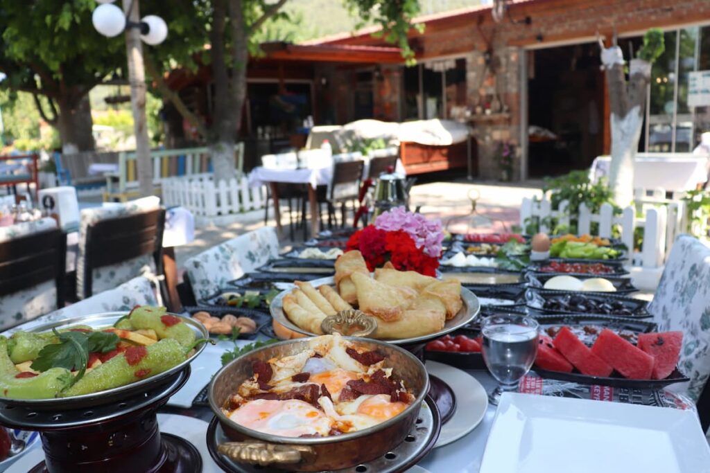 Garden café and local flavours in Kayaköy near Fethiye