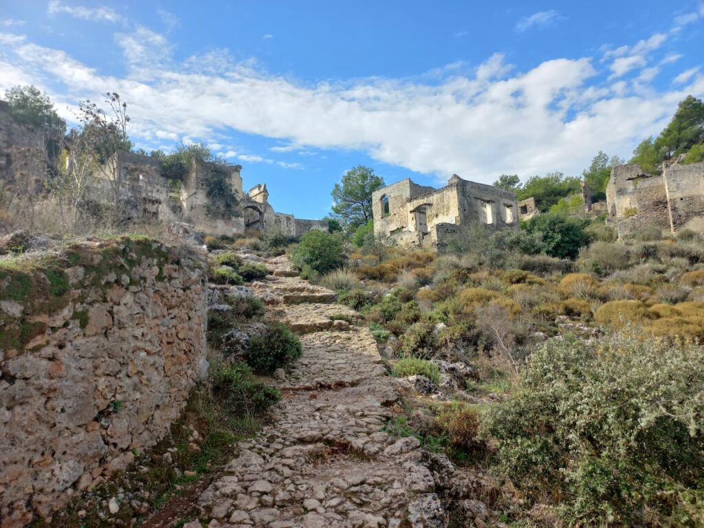 kayakoy ghost town stone stairs